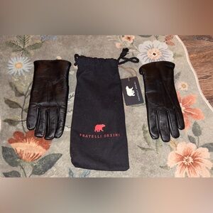 Fratelli Rossetti Elegant Black Leather Gloves